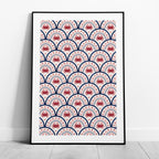 Crab Scallop Pattern - Seta Zakian - Rolled Poster Wall Art Print