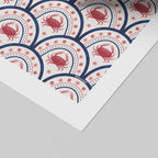 Crab Scallop Pattern - Seta Zakian - Rolled Poster Wall Art Print