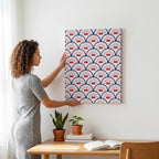 Crab Scallop Pattern - Seta Zakian - Framed Canvas Wall Art Print