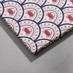 Crab Scallop Pattern - Seta Zakian - Framed Canvas Wall Art Print