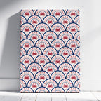 Crab Scallop Pattern - Seta Zakian - Framed Canvas Wall Art Print