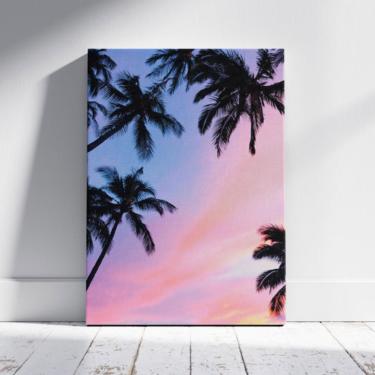 California Sunset & Lavender Skies - Framed Canvas Wall Art Print - House Prints