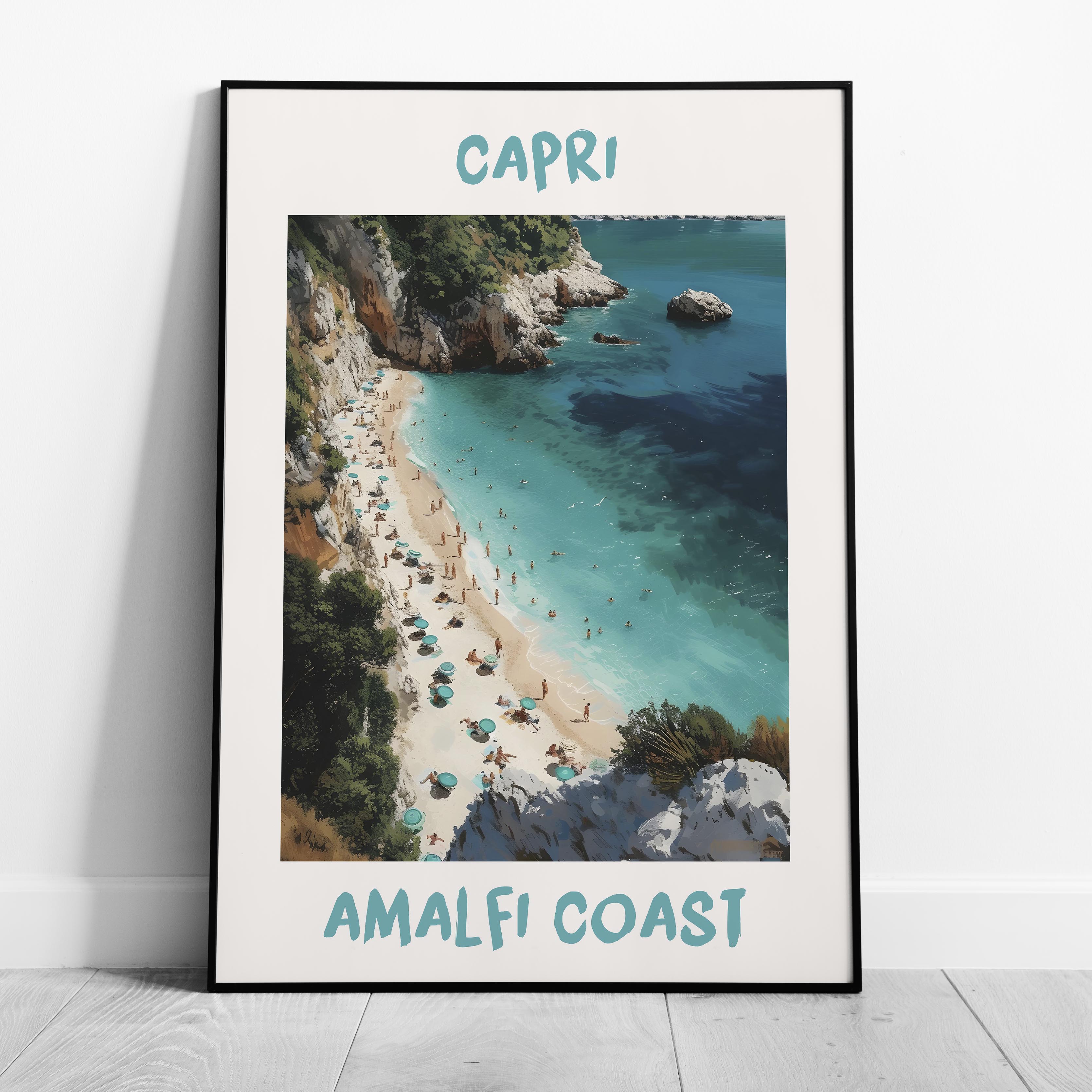 Capri Amalfi Coast World Travel Art - Rolled Poster Wall Art Print