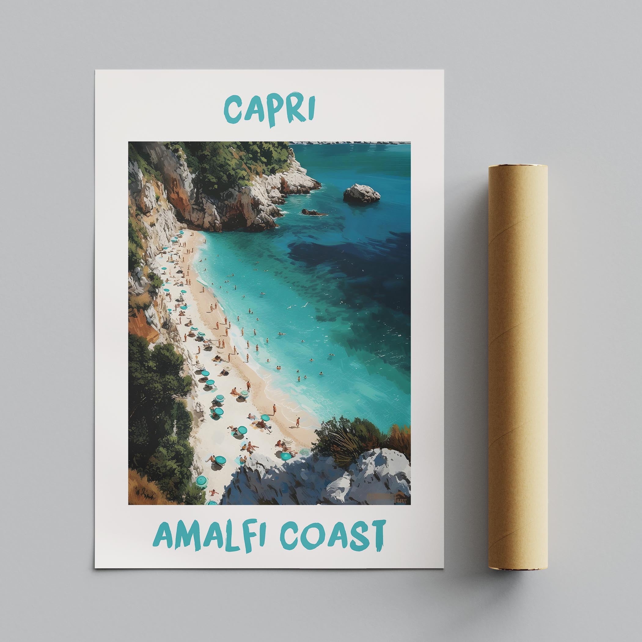 Capri Amalfi Coast World Travel Art - Rolled Poster Wall Art Print | House Prints