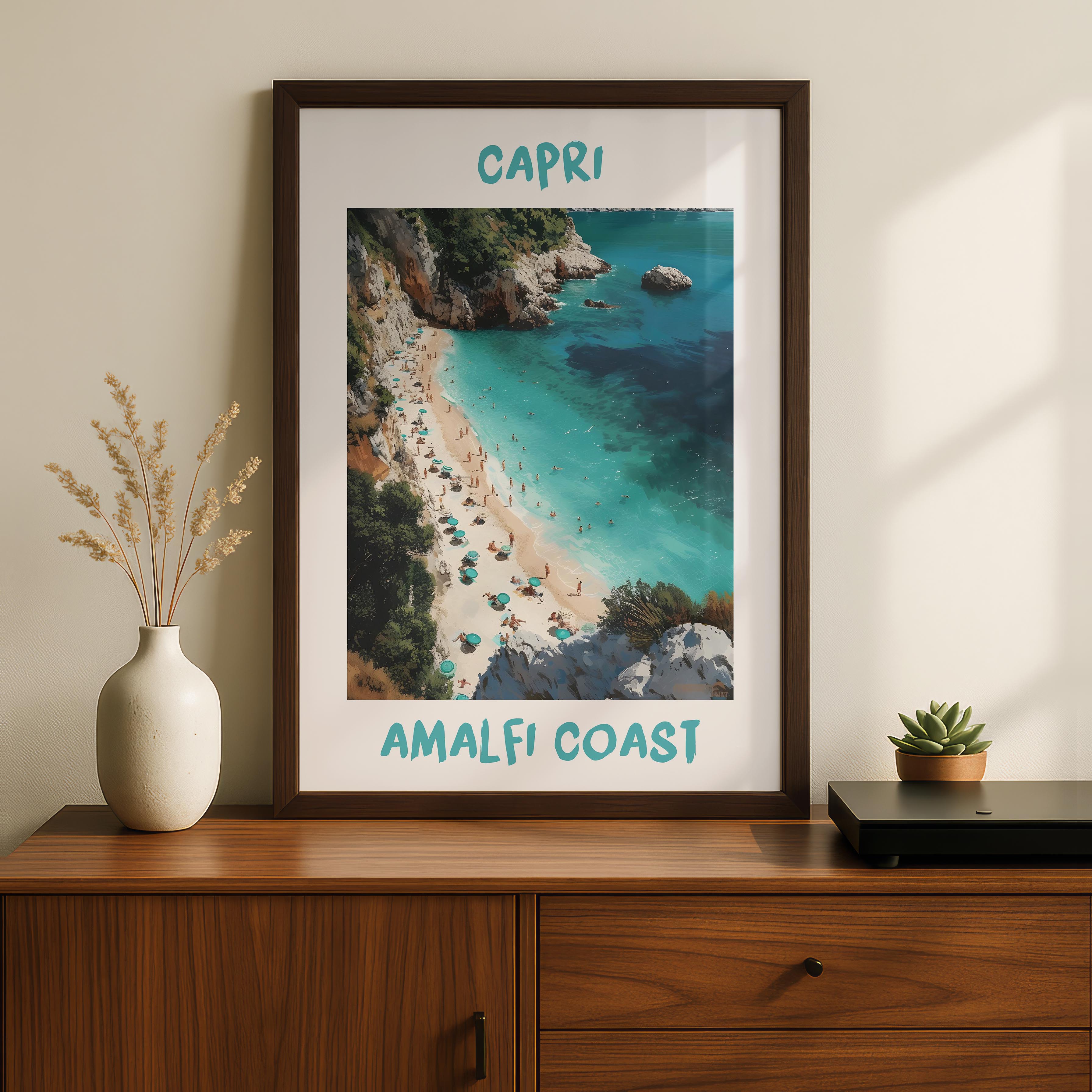 Capri Amalfi Coast World Travel Art - Rolled Poster Wall Art Print