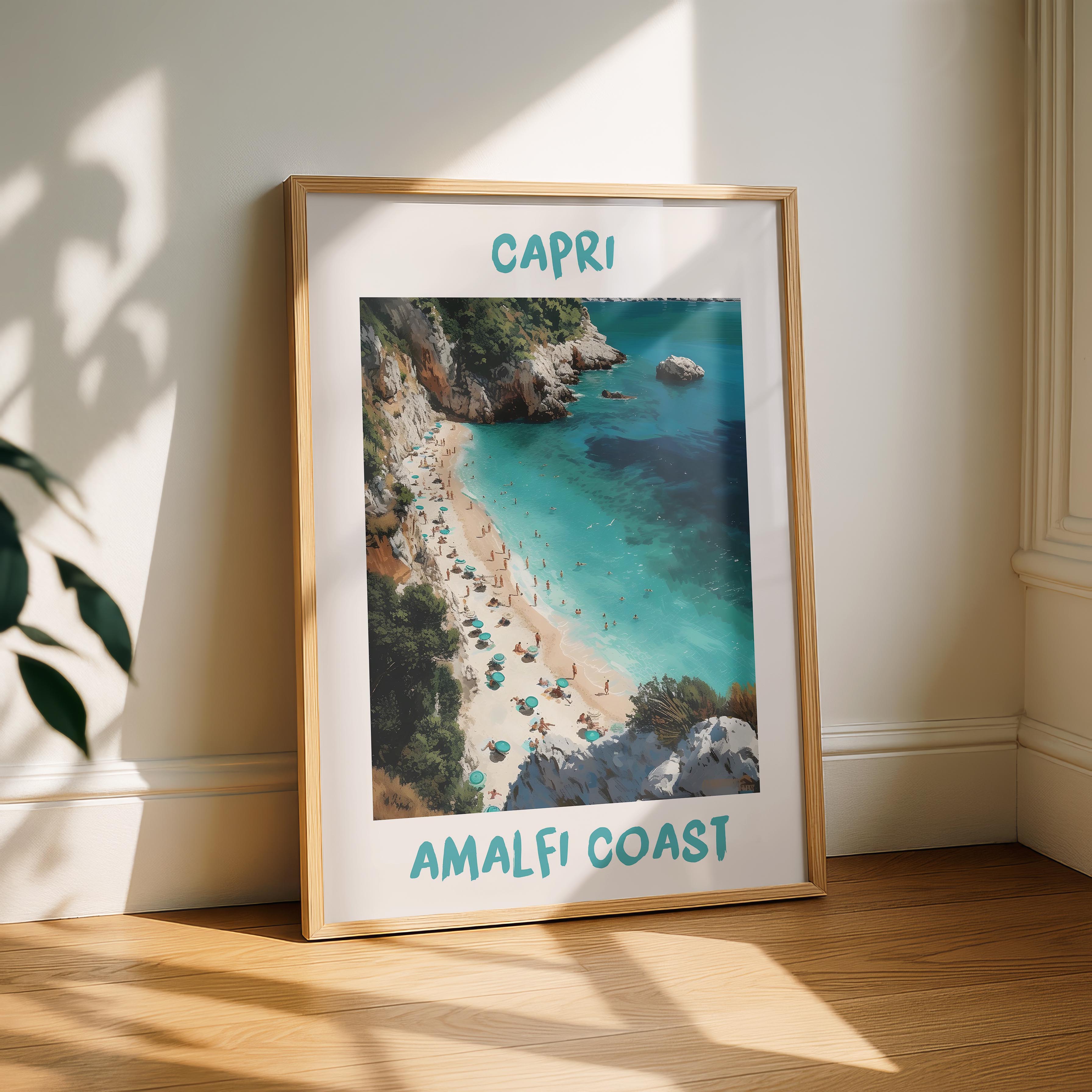 Capri Amalfi Coast World Travel Art - Rolled Poster Wall Art Print