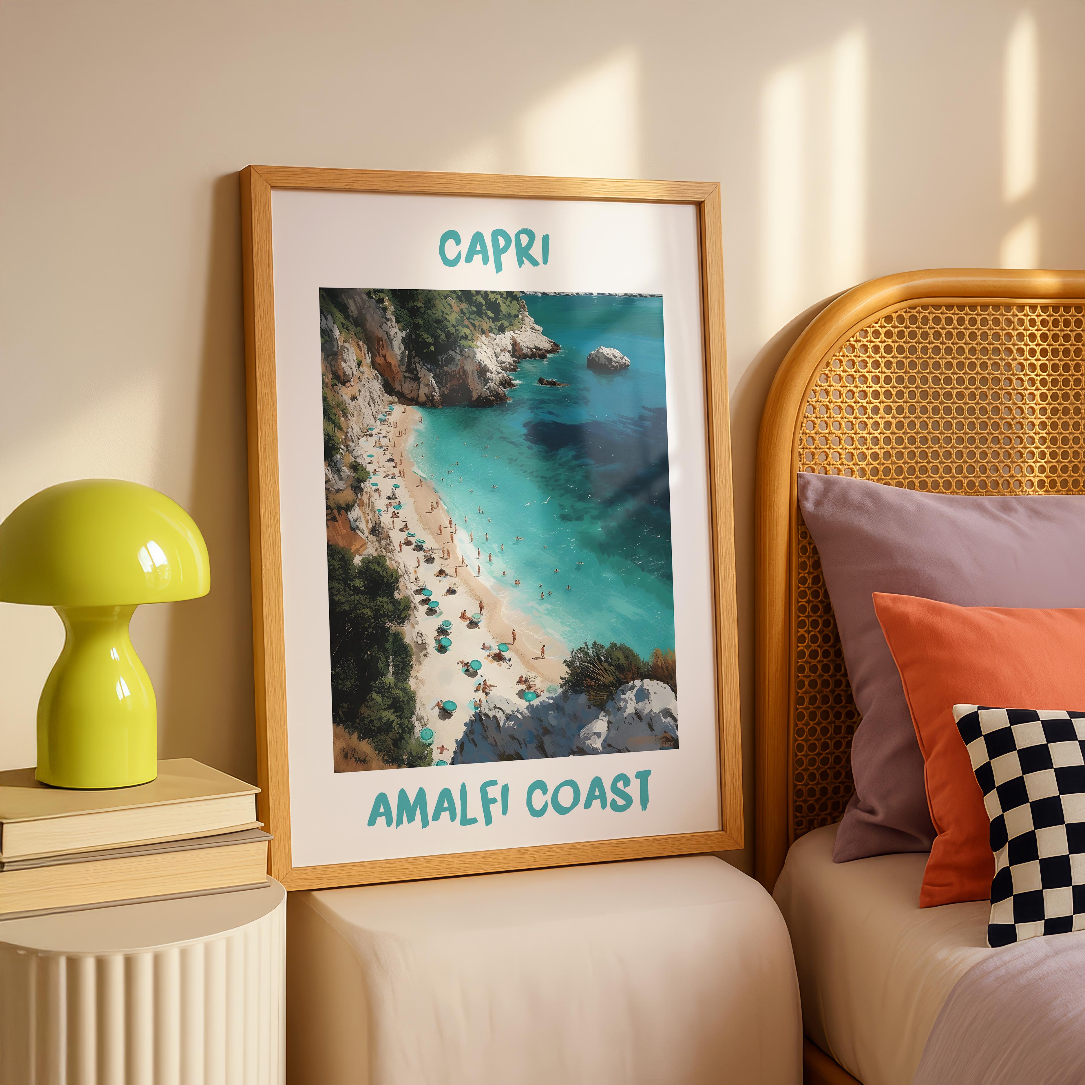 Capri Amalfi Coast World Travel Art - Rolled Poster Wall Art Print
