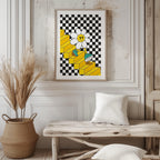 Checkerboard Daisy Down the Stairs - Rolled Poster Wall Art Print