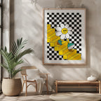 Checkerboard Daisy Down the Stairs - Rolled Poster Wall Art Print