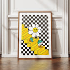 Checkerboard Daisy Down the Stairs - Rolled Poster Wall Art Print