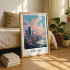 Chicago USA World City Travel Art - Rolled Poster Wall Art Print