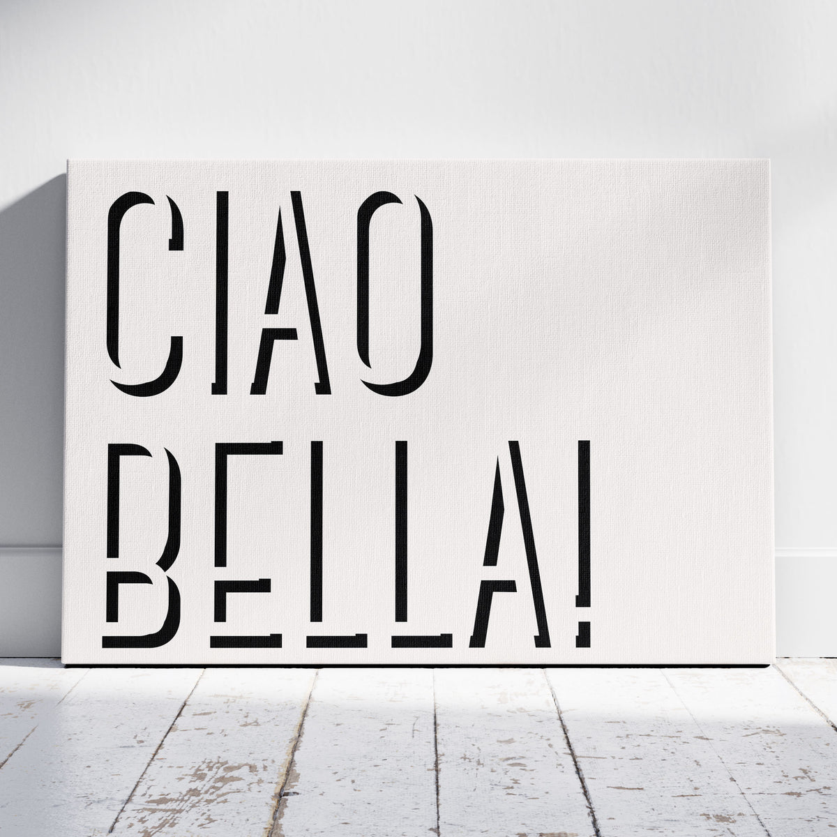 Ciao Bella Bold Typography Quote - Framed Canvas Wall Art Print | House Prints