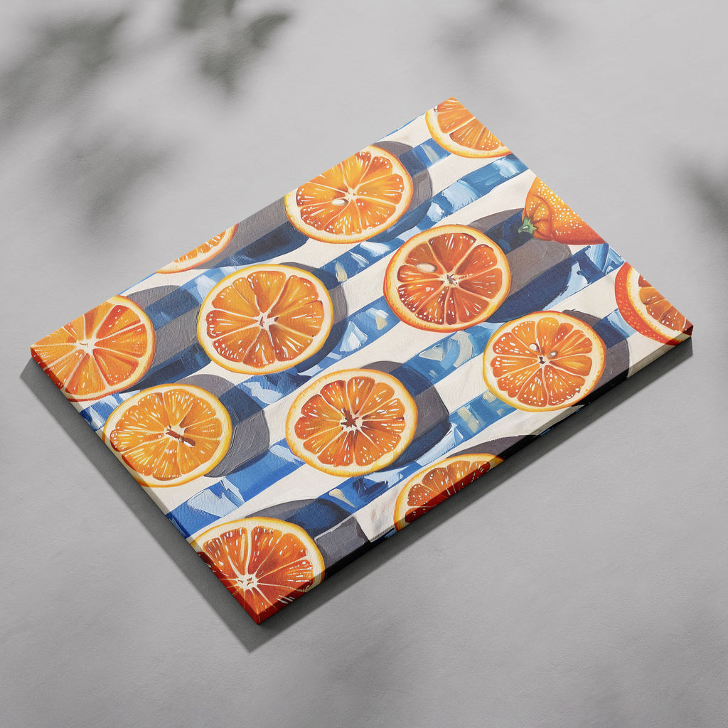 Orange Citrus Symphony in the Sunlight - Framed Canvas Wall Art Print | House Prints