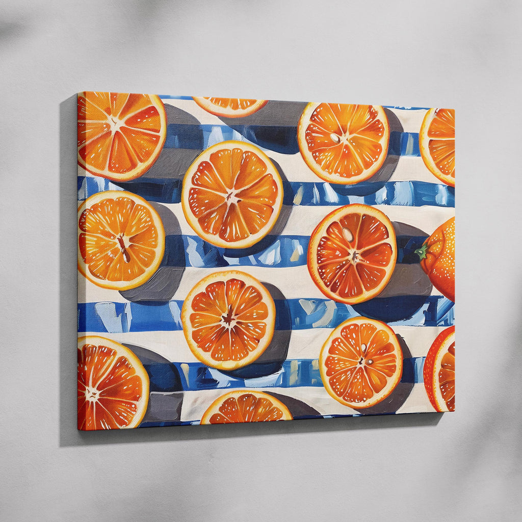 Orange Citrus Symphony in the Sunlight - Framed Canvas Wall Art Print | House Prints
