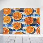 Orange Citrus Symphony in the Sunlight - Framed Canvas Wall Art Print | House Prints
