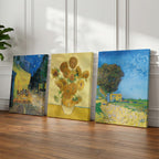 Classic Vincent van Gogh Gallery Set of 3 - Framed Canvas Wall Art Prints