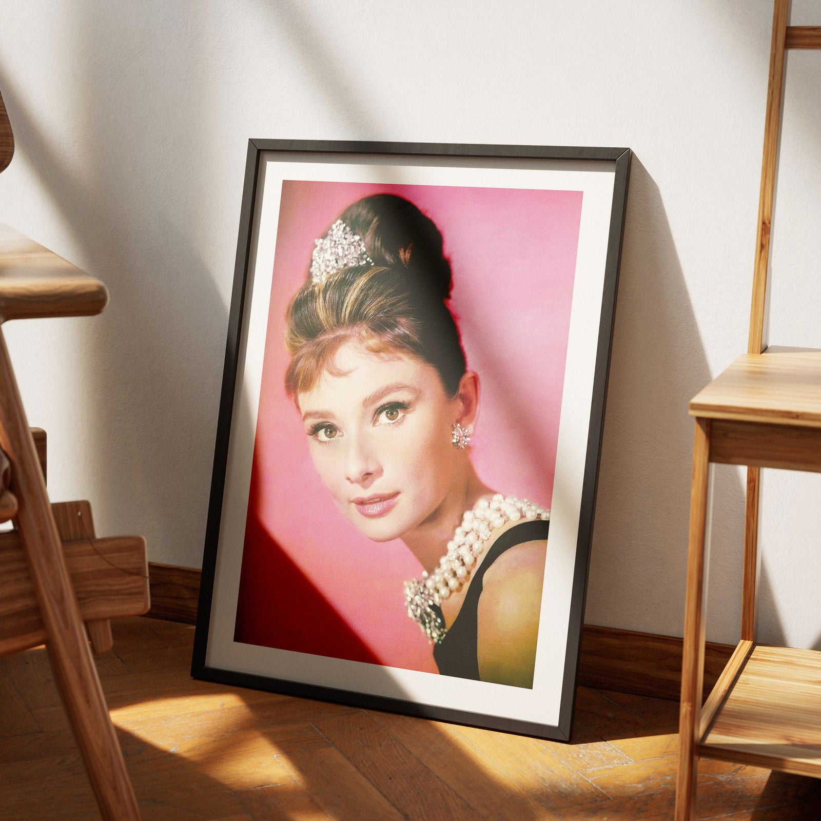 Classic Audrey Hepburn Vintage Portrait  - Rolled Poster Wall Art Print - House Prints