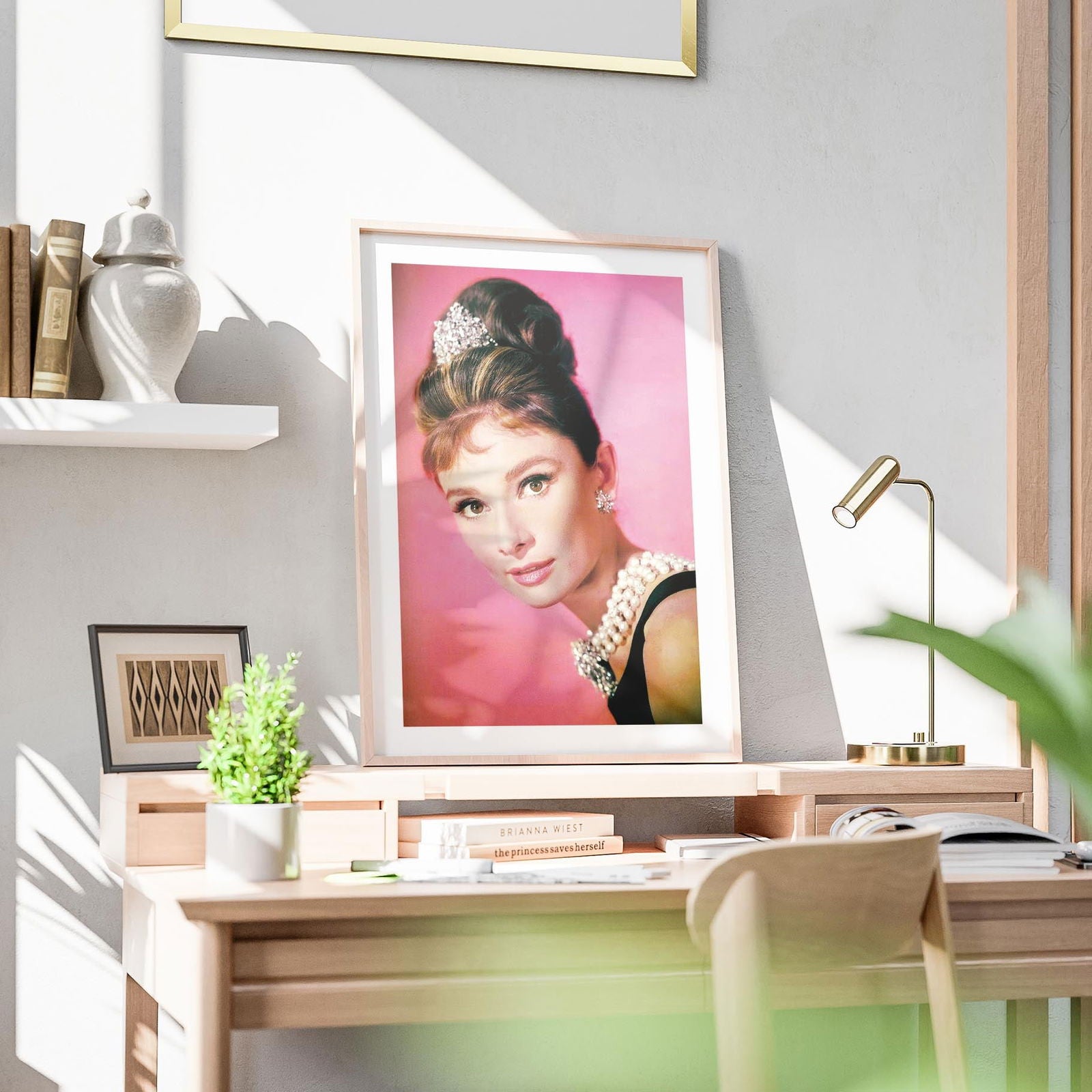 Classic Audrey Hepburn Vintage Portrait  - Rolled Poster Wall Art Print - House Prints