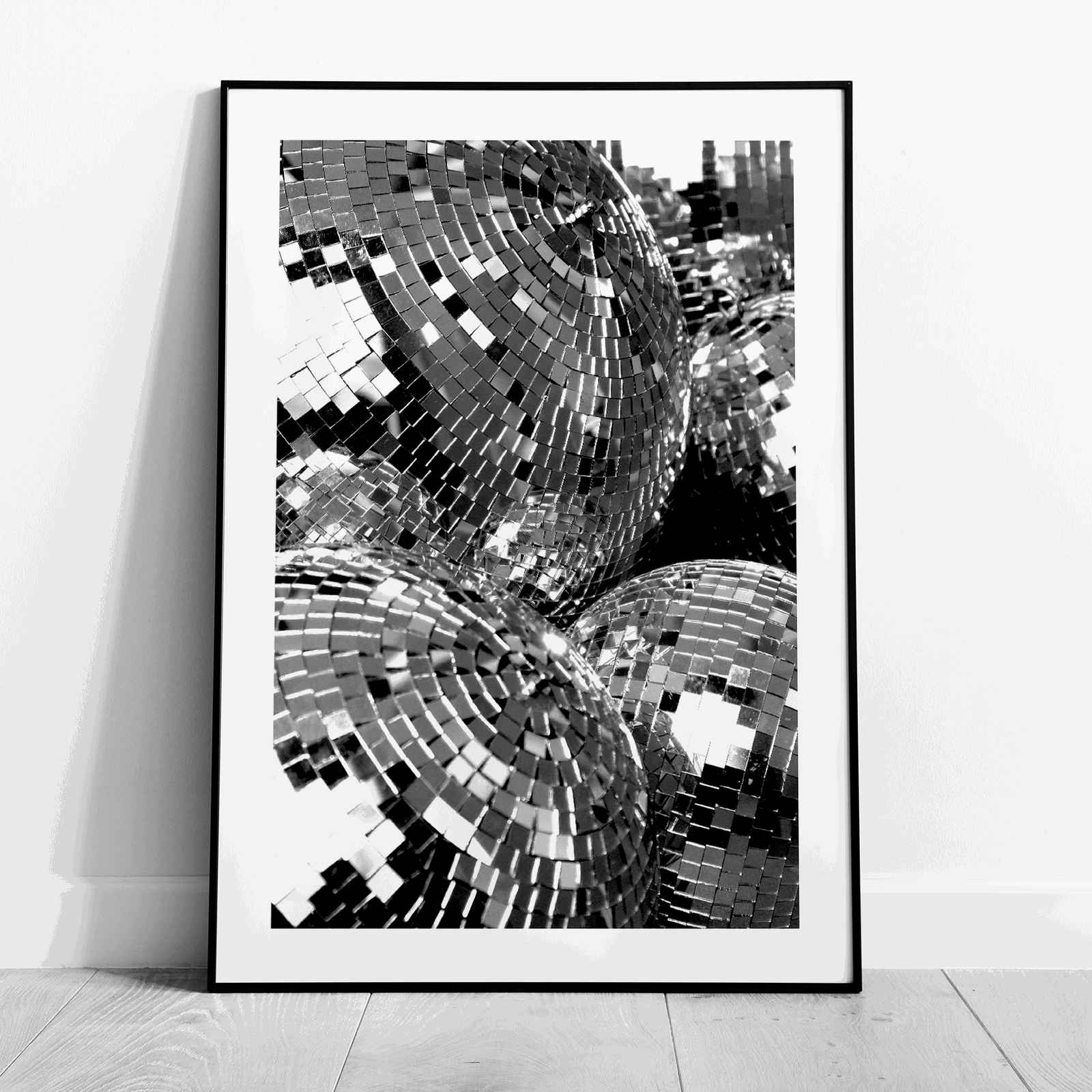 Classic Silver Party Disco Balls - Rolled Poster Wall Art Print | House Prints