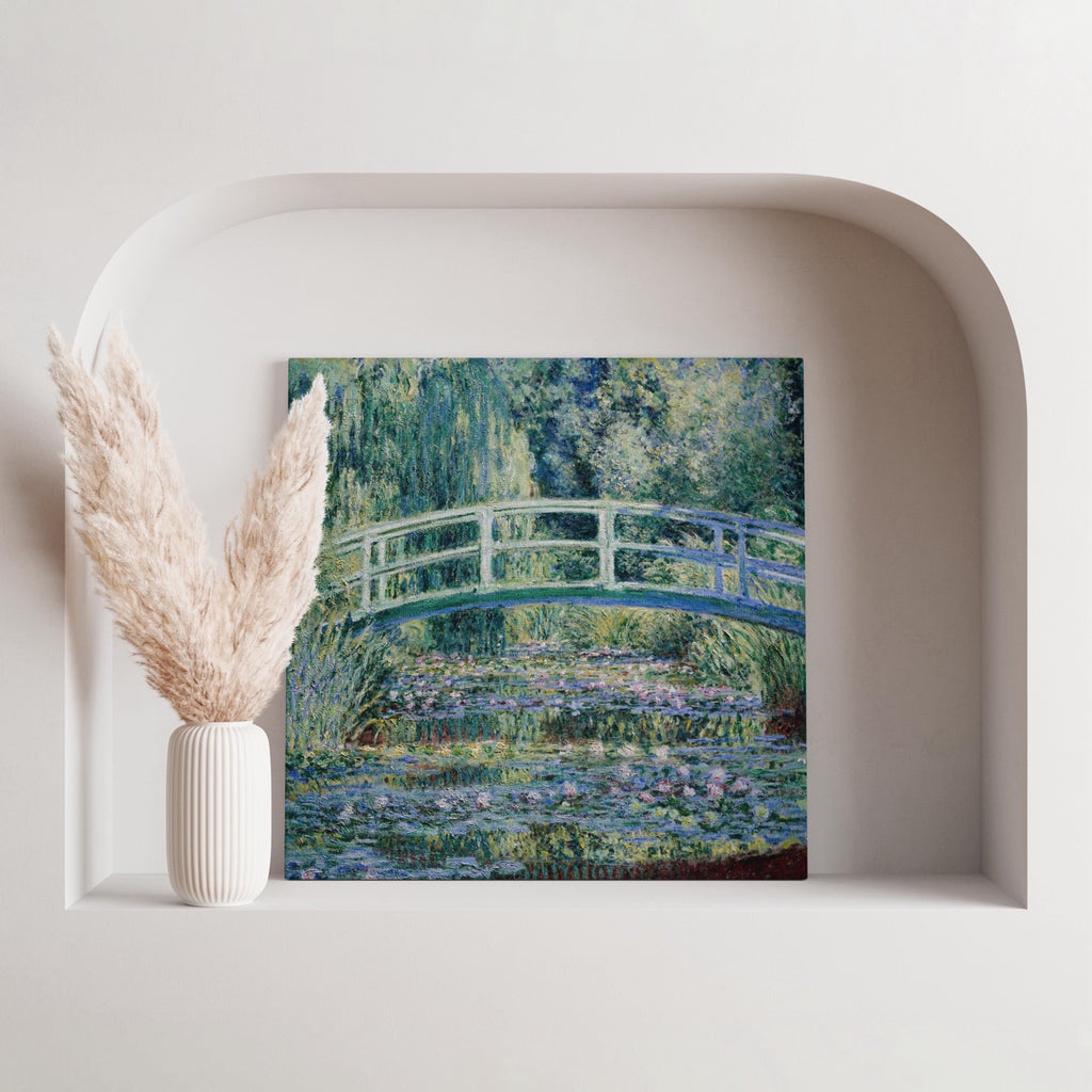 Water Lilies and Japanese Bridge - Claude Monet - Framed Canvas Wall Art Print | House Prints