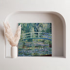 Water Lilies and Japanese Bridge - Claude Monet - Framed Canvas Wall Art Print | House Prints