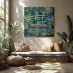 Water Lilies and Japanese Bridge - Claude Monet - Framed Canvas Wall Art Print | House Prints