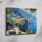 Coastal Drive Through Amalfi - Framed Canvas Wall Art Print | House Prints