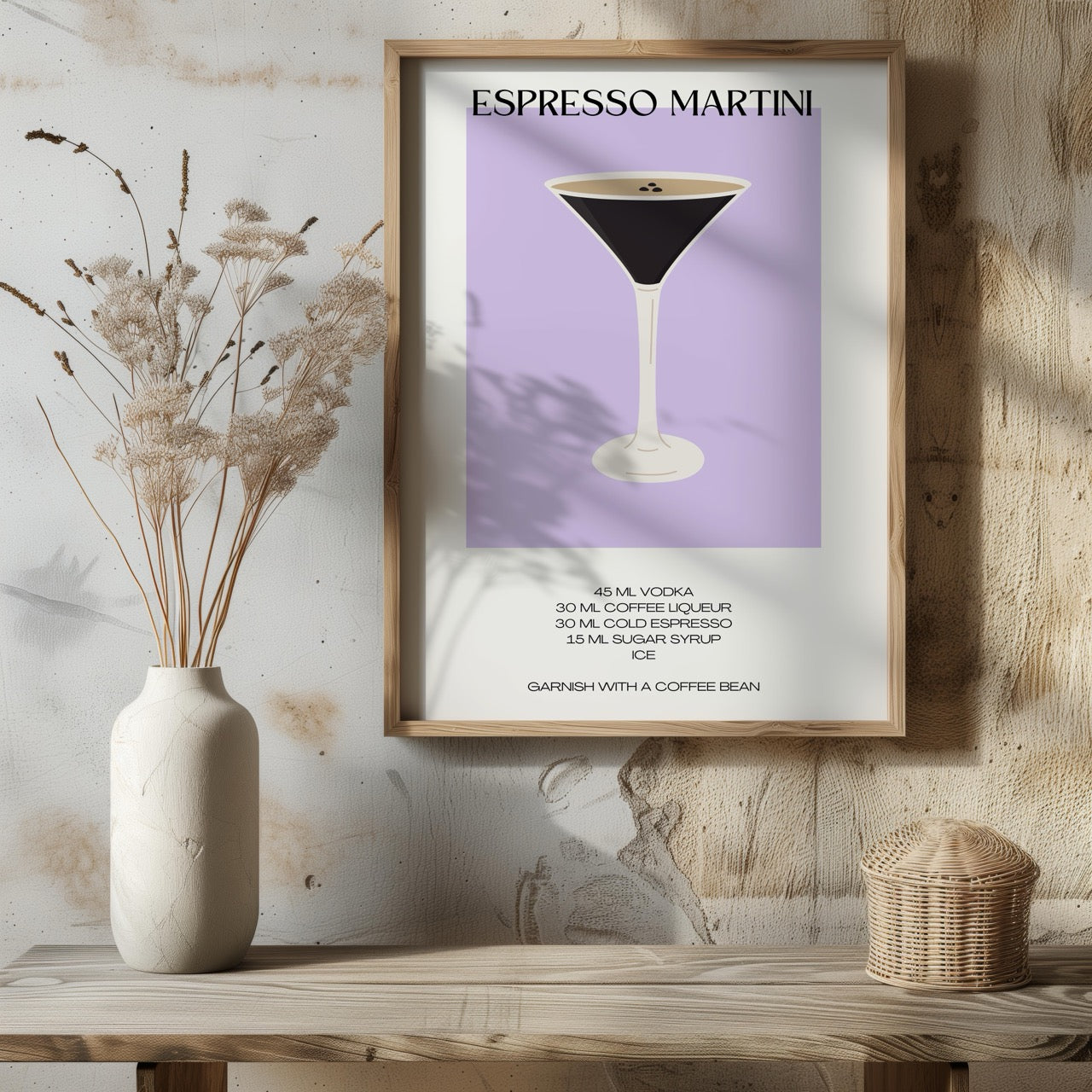 Classic Espresso Martini Cocktail Drink Recipe - Rolled Poster Wall Art Print | House Prints