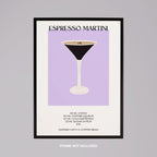 Classic Espresso Martini Cocktail Drink Recipe - Rolled Poster Wall Art Print | House Prints