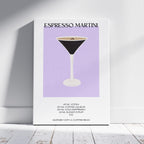 Retro Chic Espresso Martini Recipe - Framed Canvas Wall Art Print | House Prints