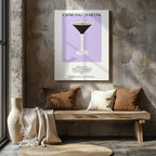Retro Chic Espresso Martini Recipe - Framed Canvas Wall Art Print | House Prints