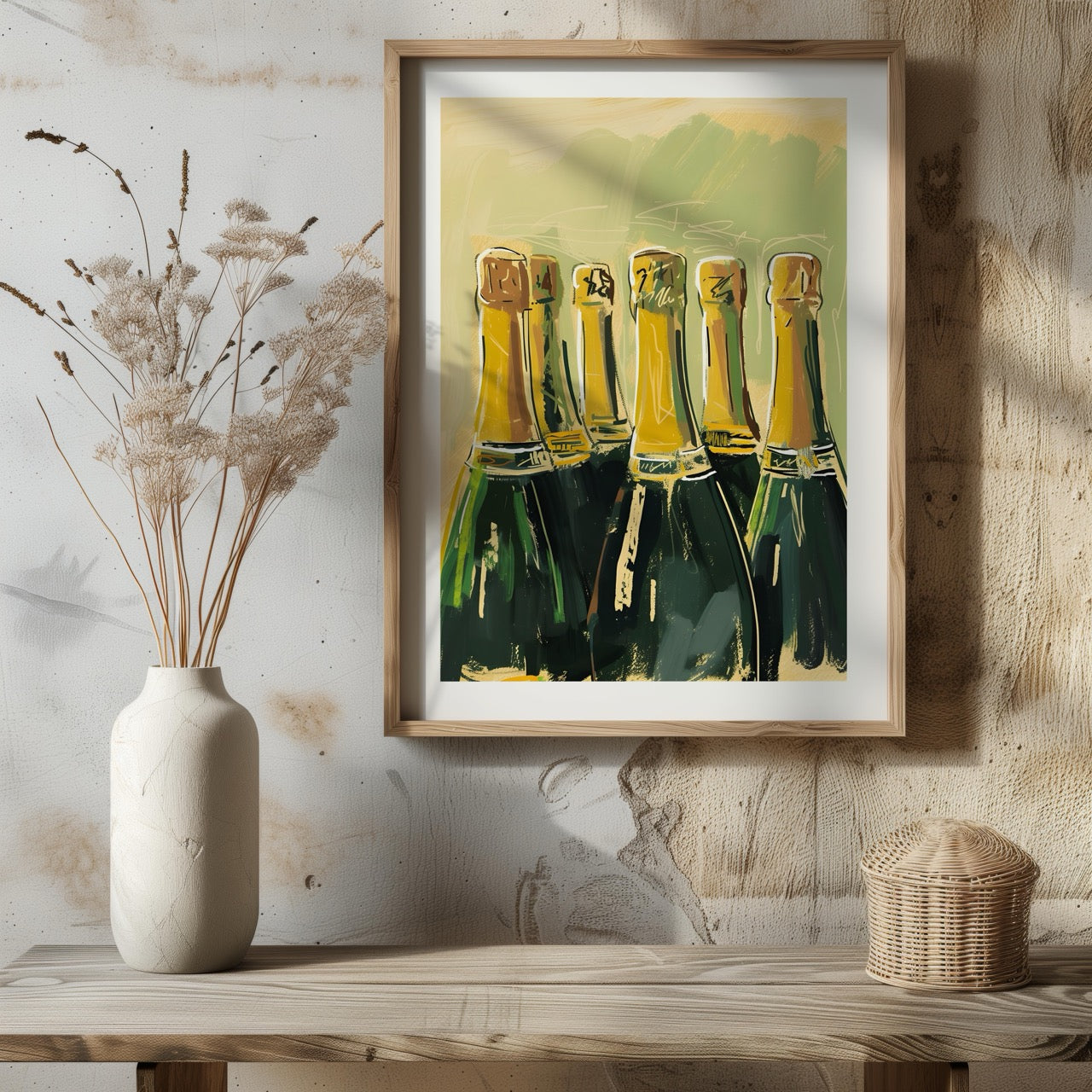Celebration Bottles of Champagne - Rolled Poster Wall Art Print - House Prints