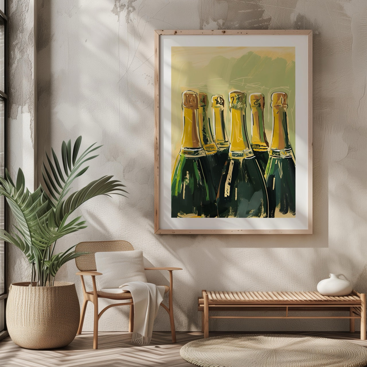 Celebration Bottles of Champagne - Rolled Poster Wall Art Print - House Prints