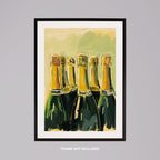 Celebration Bottles of Champagne - Rolled Poster Wall Art Print | House Prints