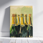 Celebration Bottles of Champagne - Framed Canvas Wall Art Print | House Prints