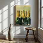 Celebration Bottles of Champagne - Framed Canvas Wall Art Print | House Prints