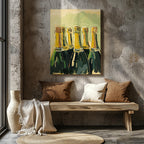 Celebration Bottles of Champagne - Framed Canvas Wall Art Print | House Prints