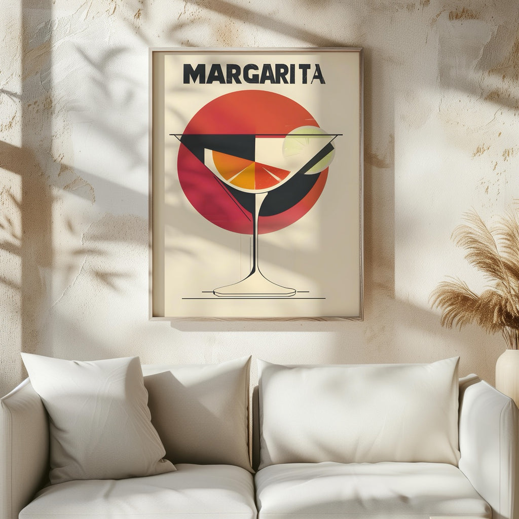 Sunset Red Margarita Cocktail Drink - Rolled Poster Wall Art Print | House Prints
