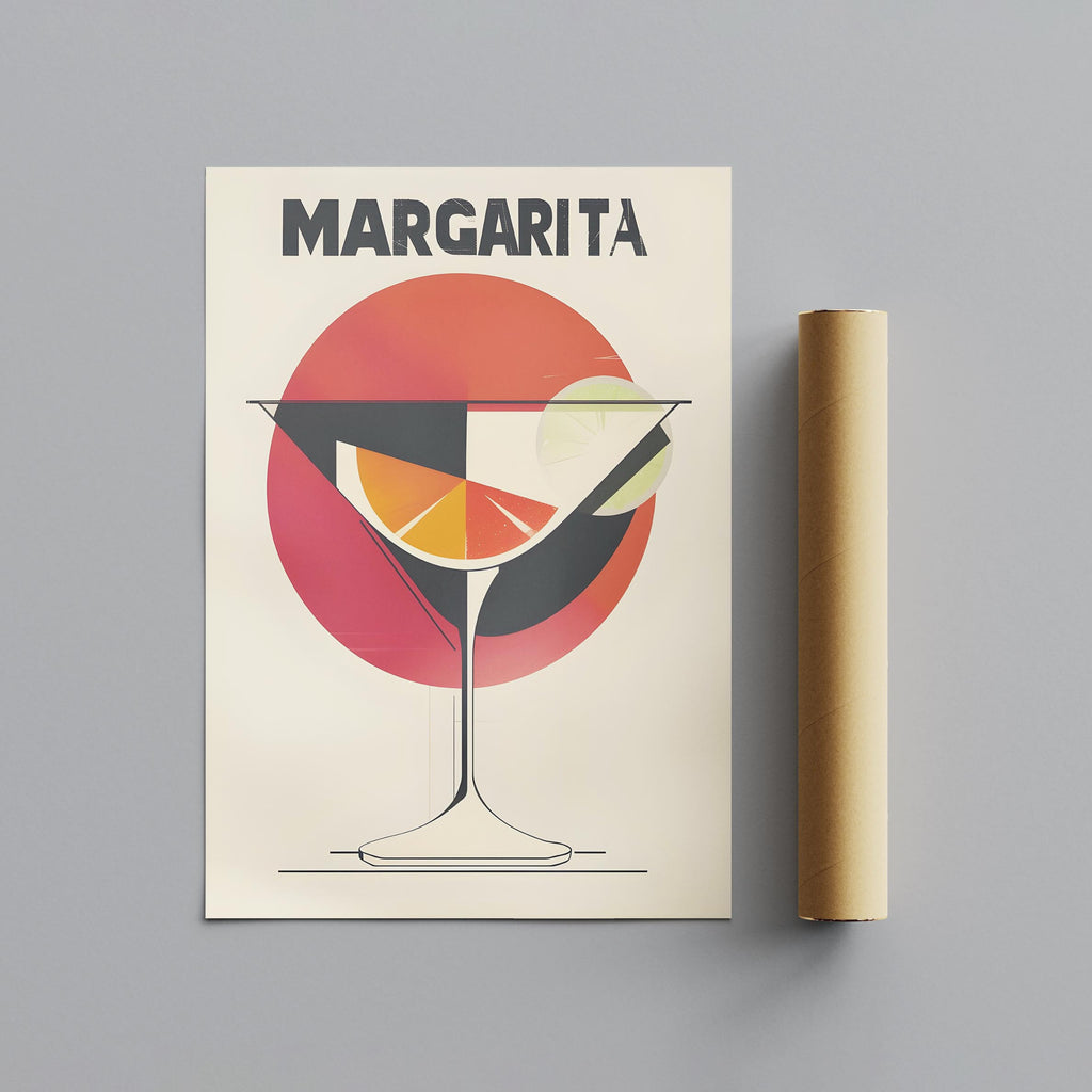 Sunset Red Margarita Cocktail Drink - Rolled Poster Wall Art Print | House Prints