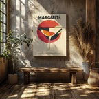 Sunset Red Margarita Cocktail Drink - Framed Canvas Wall Art Print | House Prints