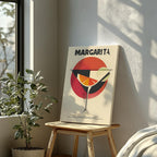 Sunset Red Margarita Cocktail Drink - Framed Canvas Wall Art Print | House Prints