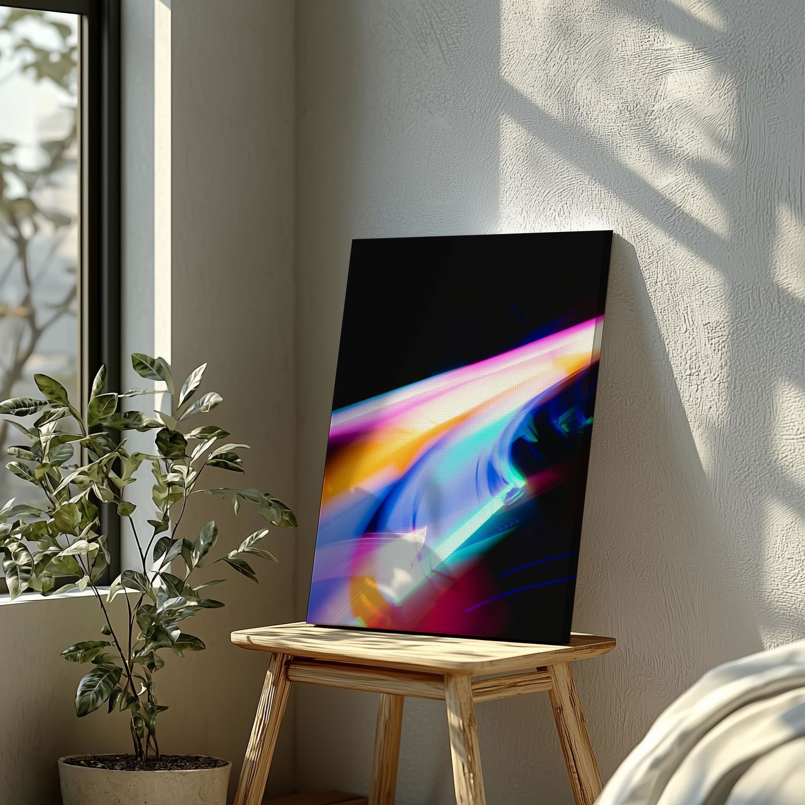 Colour Trails in Motion - Framed Canvas Wall Art Print | House Prints