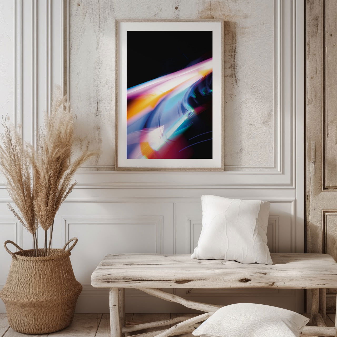 Colour Trails in Motion - Rolled Poster Wall Art Print - House Prints