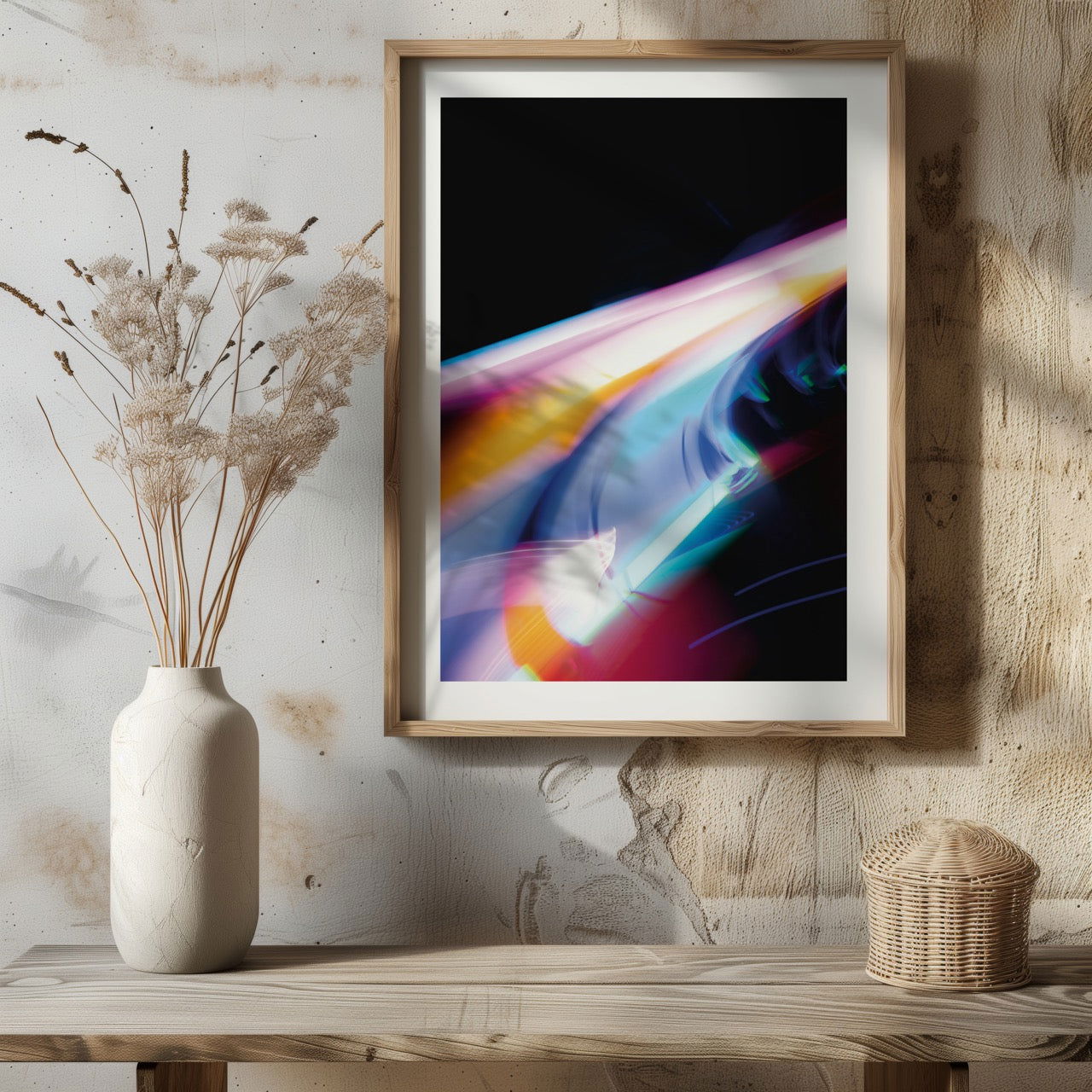 Colour Trails in Motion - Rolled Poster Wall Art Print - House Prints