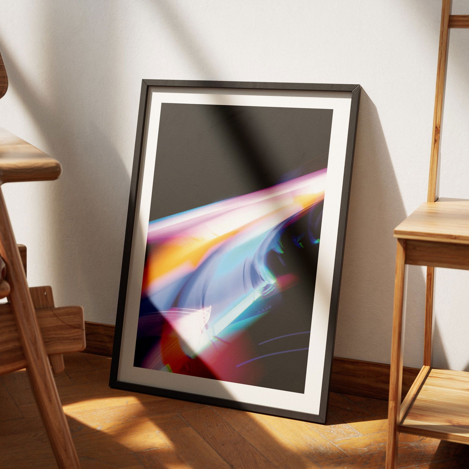 Colour Trails in Motion - Rolled Poster Wall Art Print - House Prints