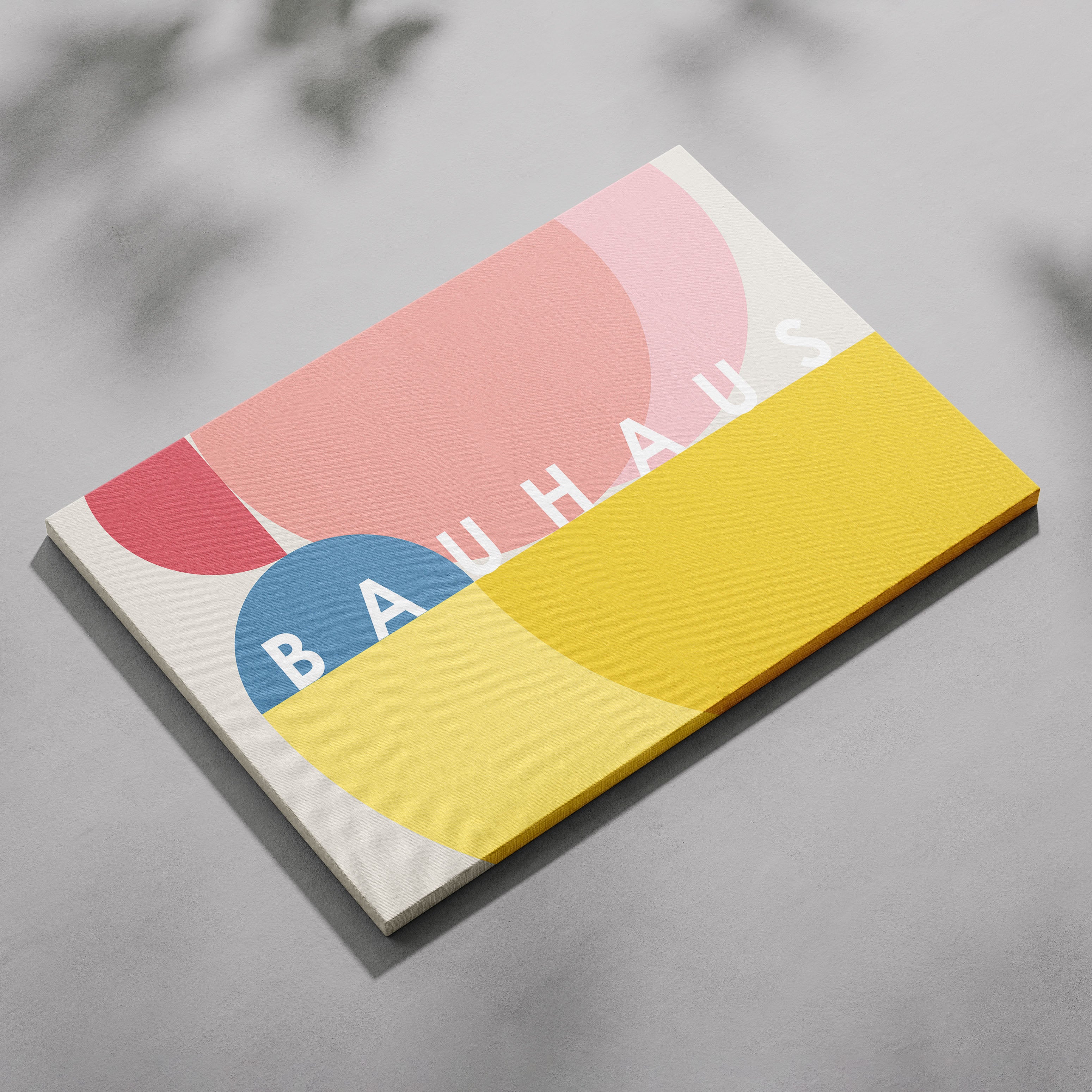 Colourful Abstract Bauhaus Geometric Shapes - Framed Canvas Wall Art Print | House Prints