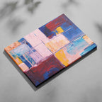 Colourful Abstract Geometric Harmony - Framed Canvas Wall Art Print | House Prints