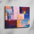 Colourful Abstract Geometric Harmony - Framed Canvas Wall Art Print | House Prints