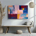 Colourful Abstract Geometric Harmony - Framed Canvas Wall Art Print | House Prints