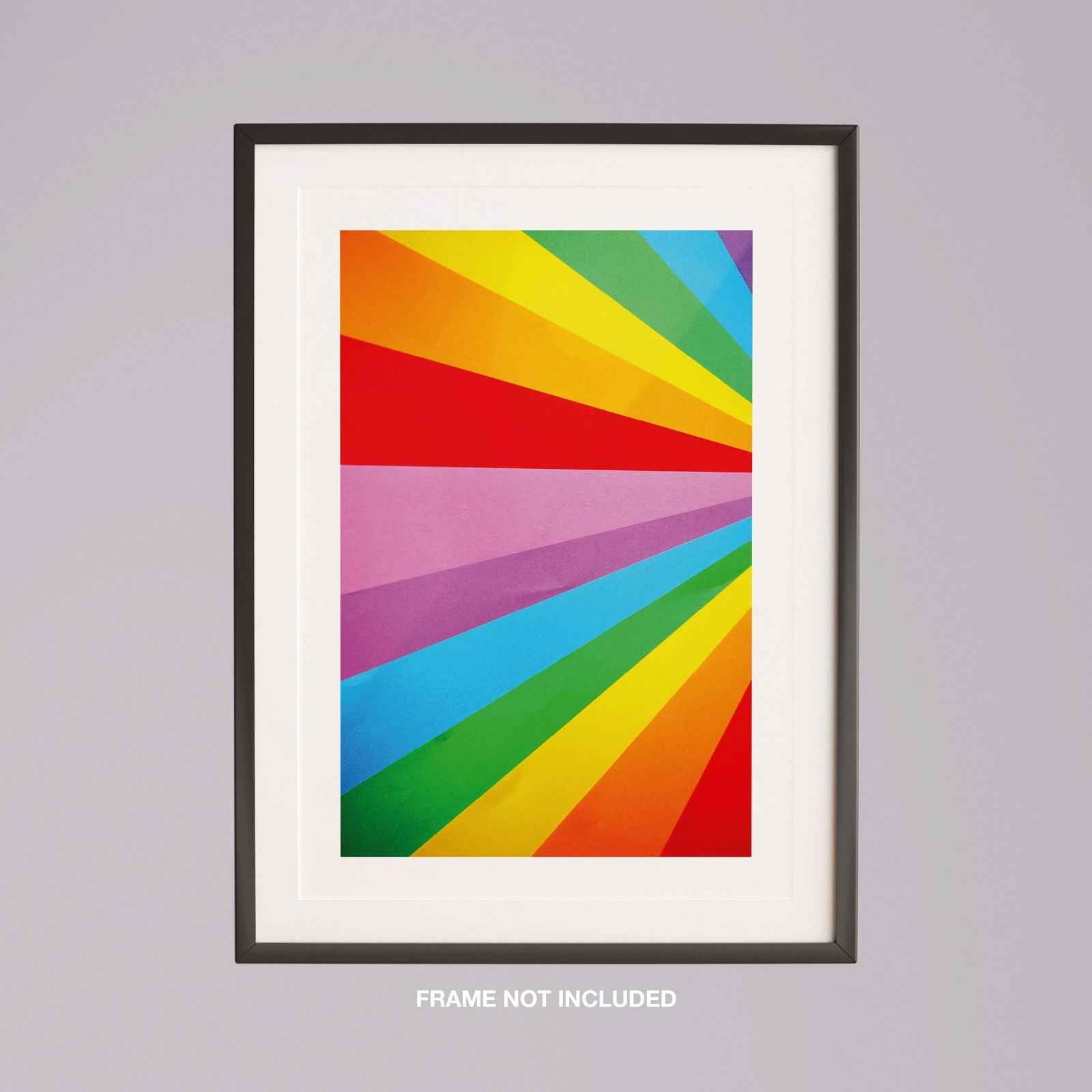 Colourful Abstract Rainbow Pride Lines - Rolled Poster Wall Art Print - House Prints